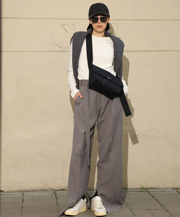 Jil Sander - Gray leather sneakers with logo J15WS0006P5295