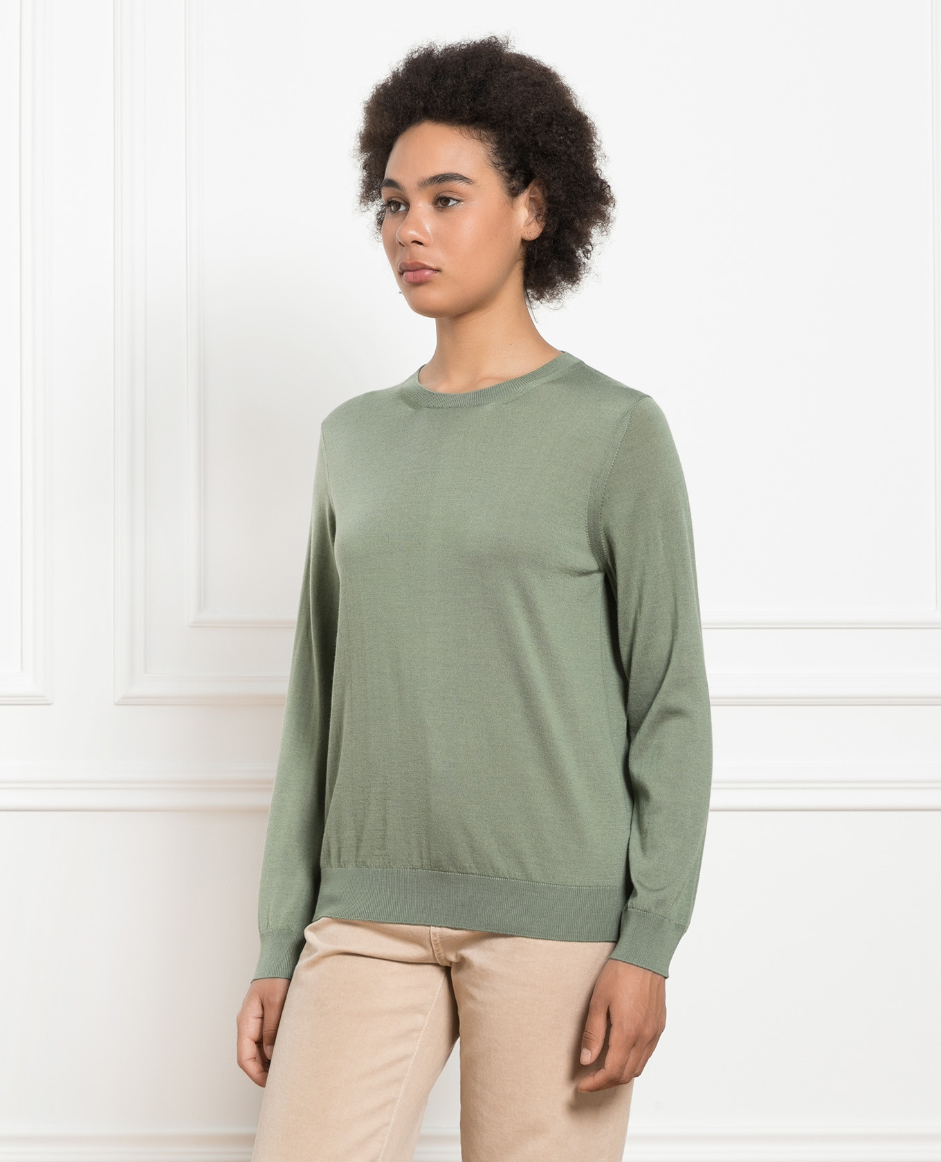

Green wool, silk and cashmere jumper Babe Pay Pls