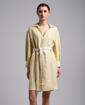 Agnona Yellow linen dress TR0710YU3014