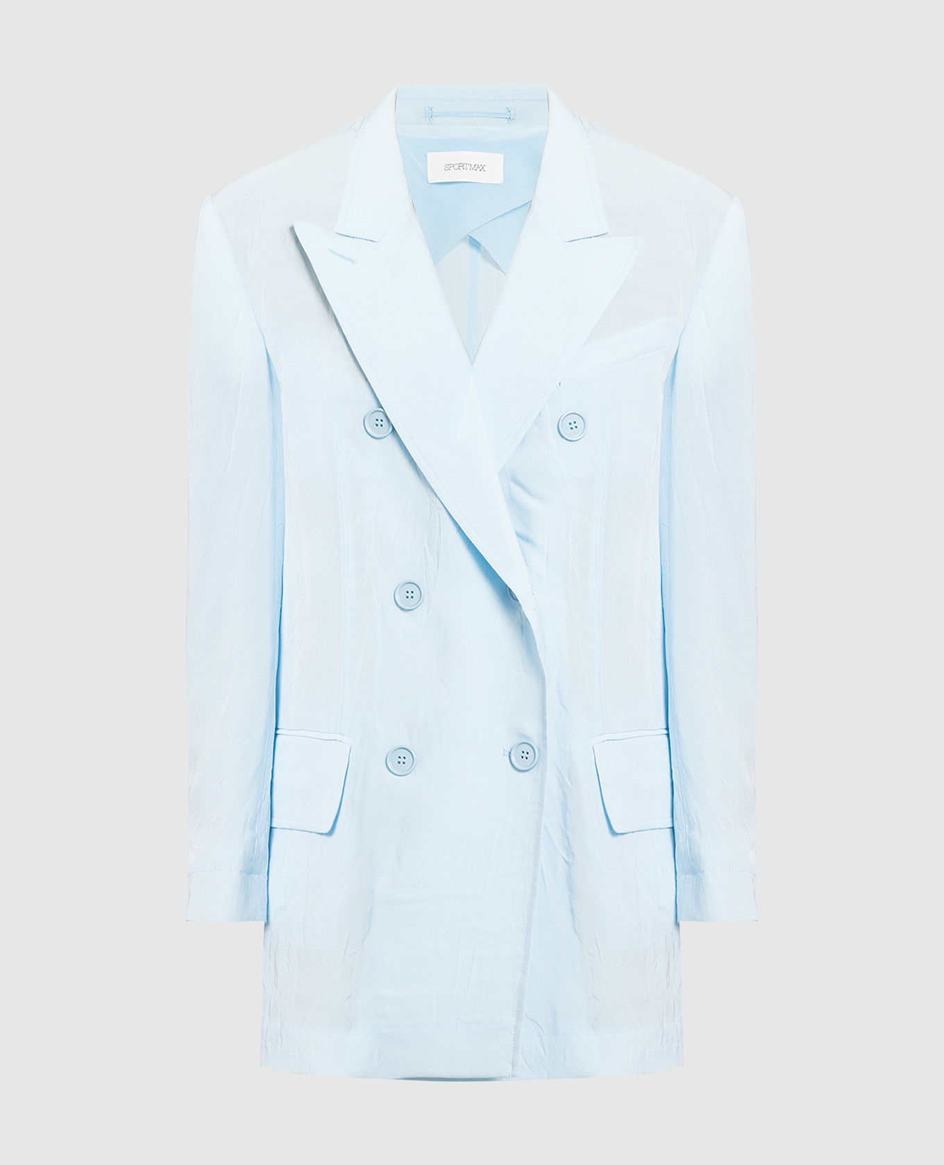 

Zelig blue double-breasted jacket with a reaper effect Max Mara Sportmax, Light blue