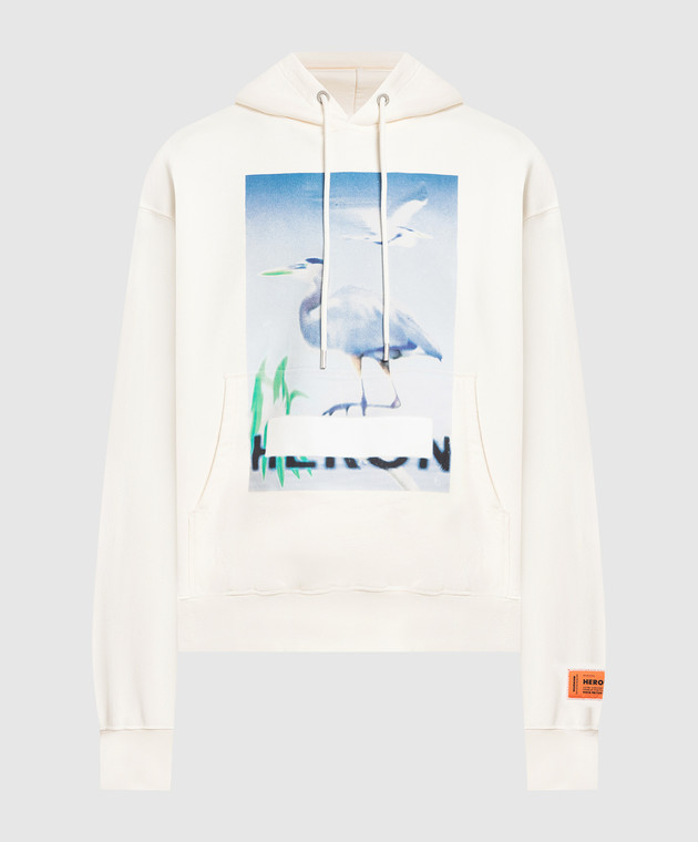 Heron Preston Beige hoodie with a print HMBB024S23JER002 buy with Sweden delivery at Symbol