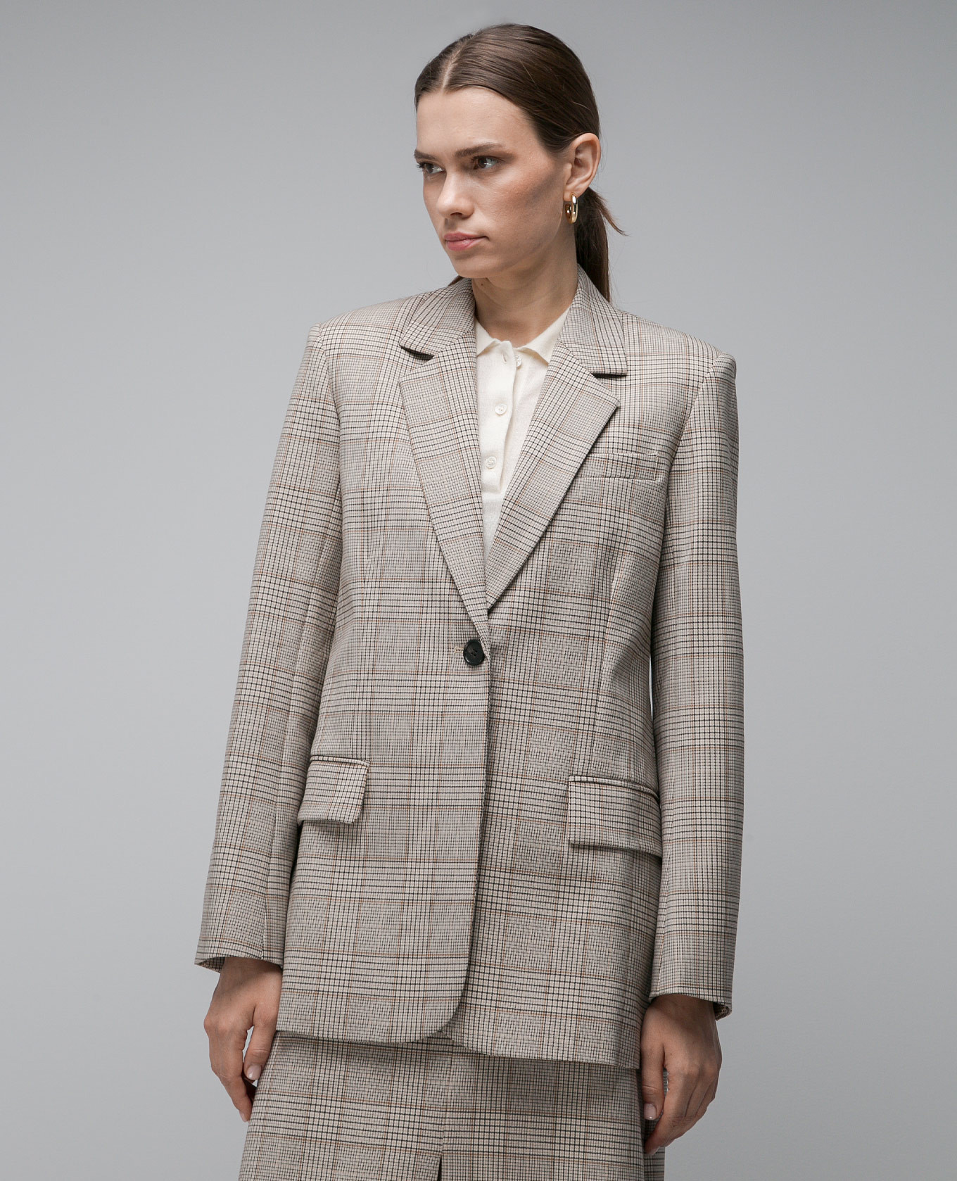 Beige checked jacket CO 3