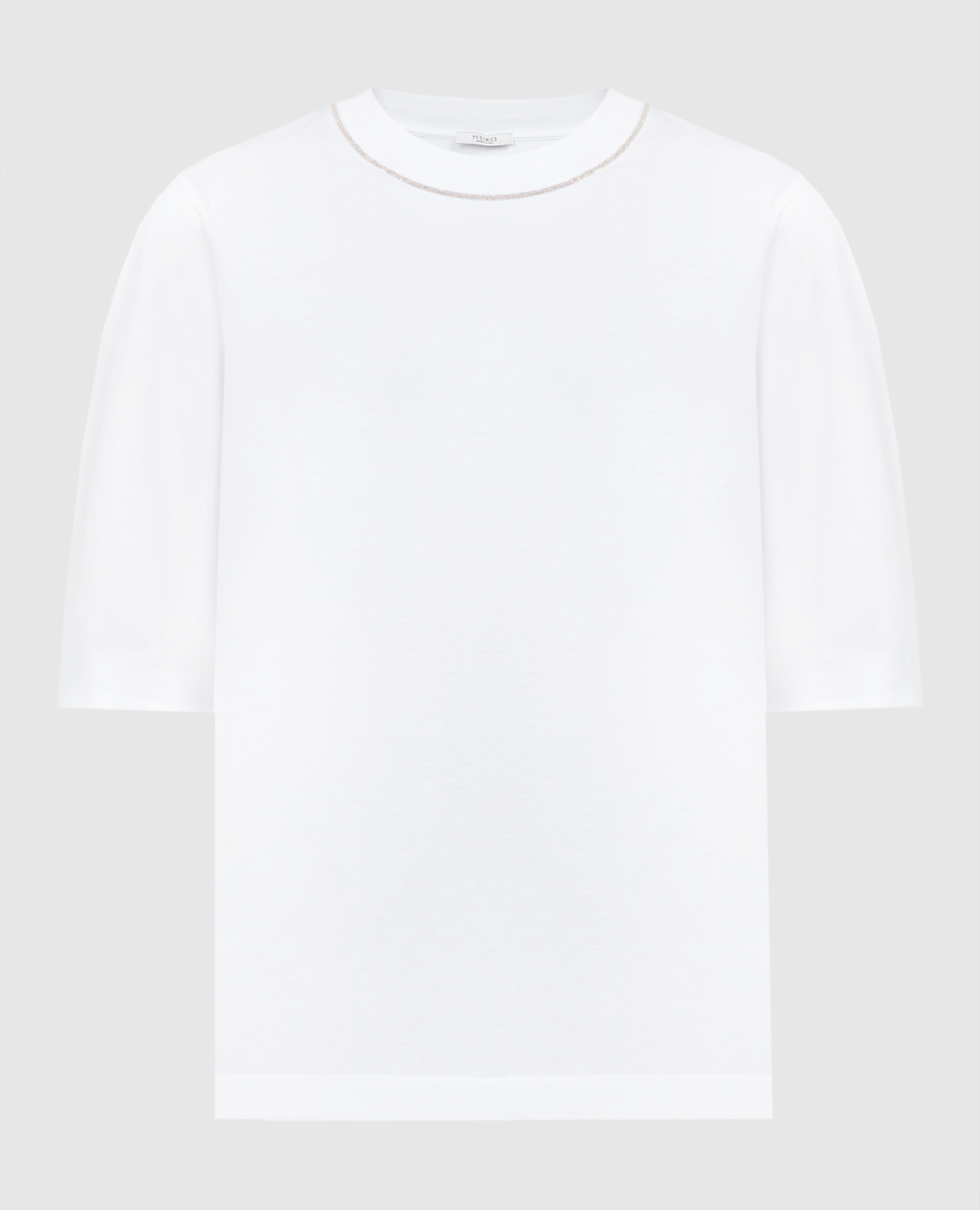 

White t-shirt with monil chain Peserico