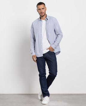 A.P.C Clément blue striped shirt COGESH12512