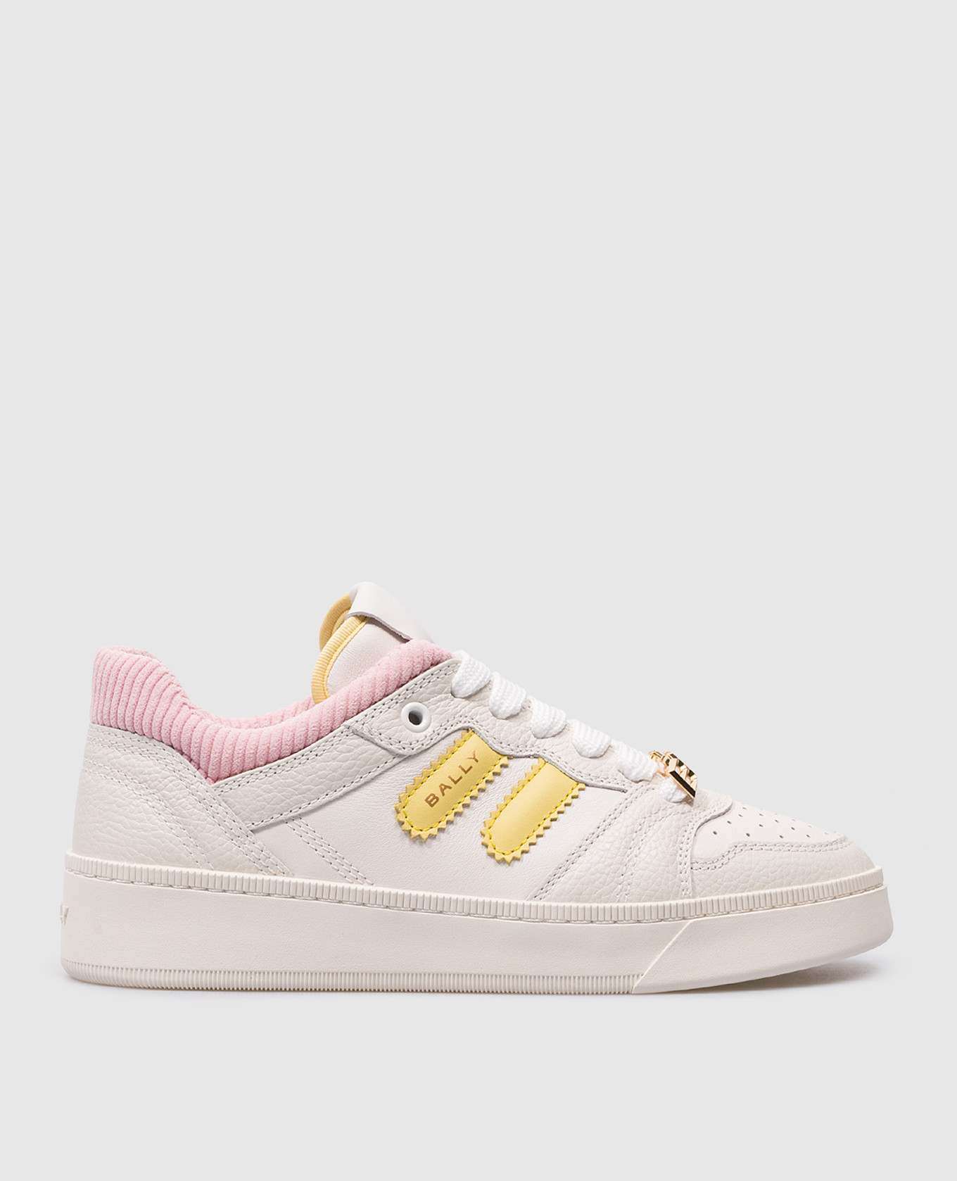 

Royalty white leather sneakers with logo Bally, Белый