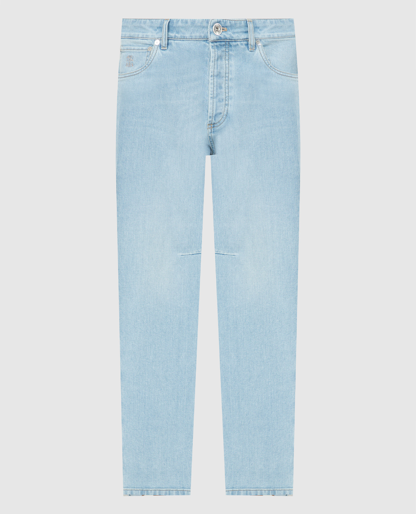 Blue jeans with a distressed effect Brunello Cucinelli