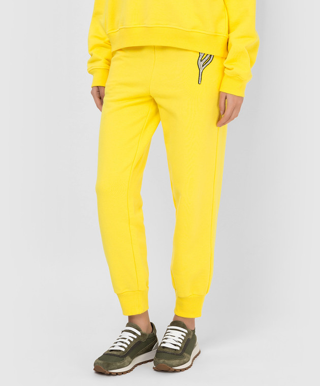 David Koma Jogger amarillo con aplicacion Flor de Cristal R22DK24TR comprar en linea en Symbol