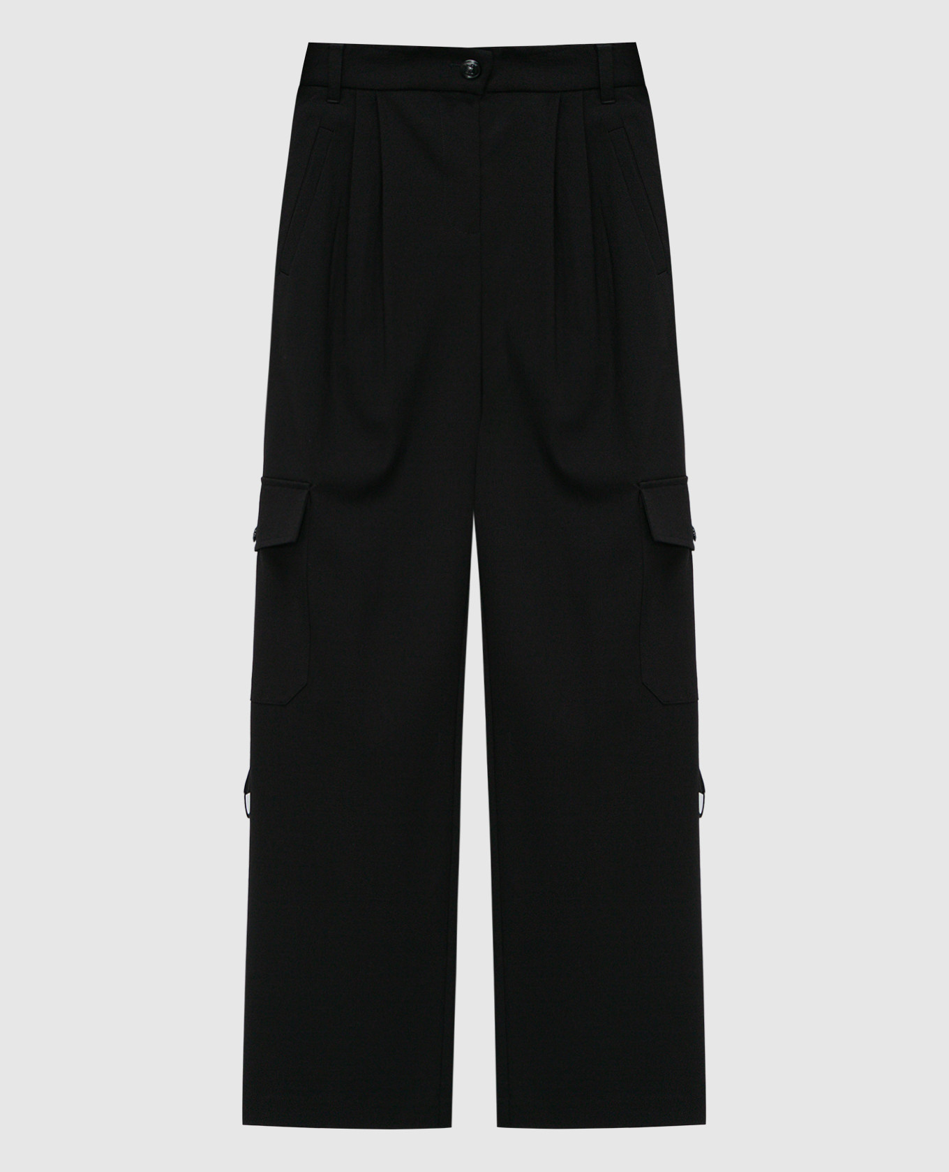 

Black cargo pants with branded stripes Twinset Actitude, Черный