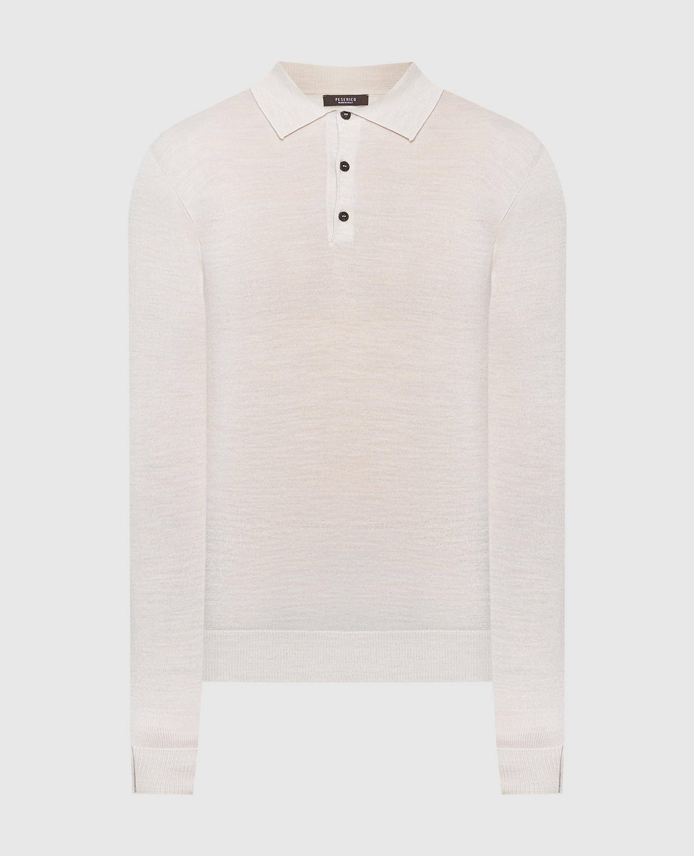 

Beige wool polo shirt Peserico, Бежевый