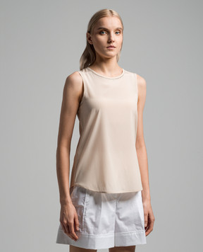 Peserico Beige silk top S08893D07325