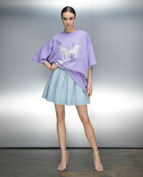 Vetements Purple T-shirt with a print UE64TR755VV