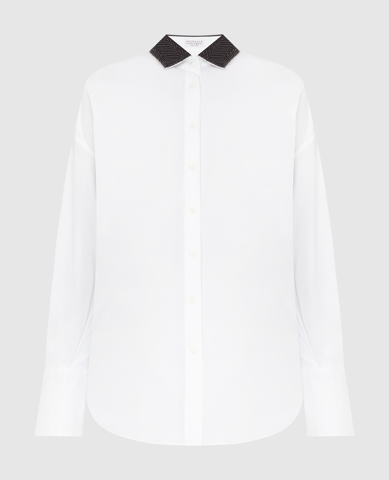 White shirt with chains brunello cucinelli