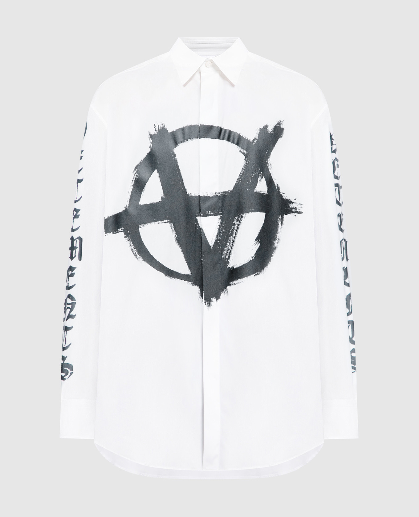 

White shirt with contrasting print Vetements, Белый