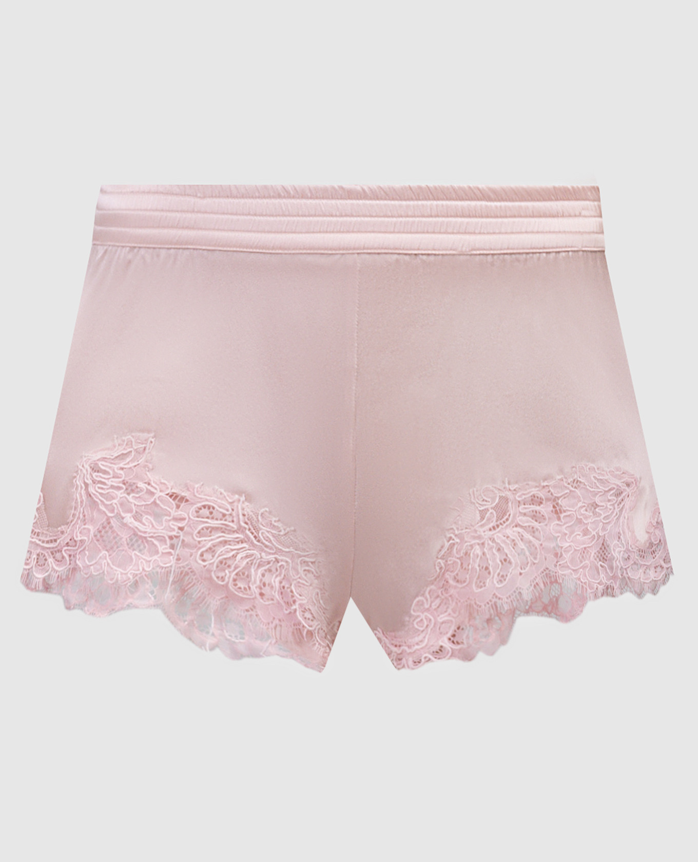 

Pink silk pajama shorts with lace Ermanno Scervino