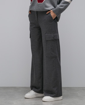 Max Mara Gray Orlando wool cargo ORLANDA