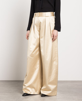 Khaite RICO golden palazzos 3100162W162
