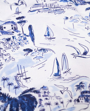 Vilebrequin Children's white swimsuit RIVIERA in print GOMC4H19
