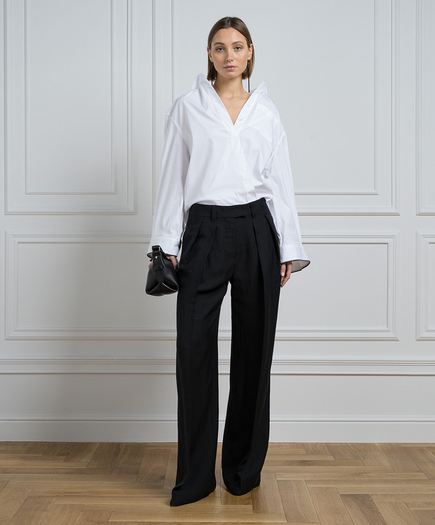 パンツ BRUNELLO CUCINELLI PANTS (MH126P8512 C9002) Brunello Cucinelli - Black pants with linen MH126P8512