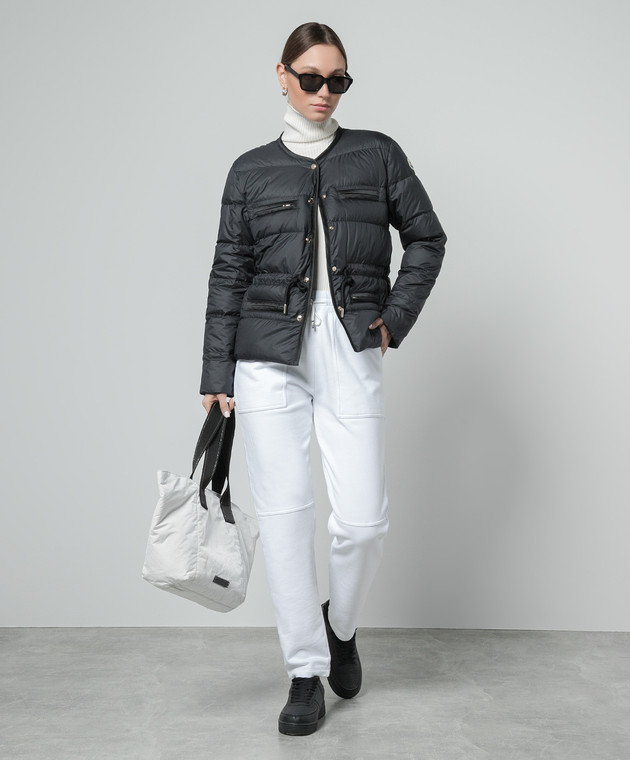 Moncler - Echione black down jacket with print 1A00054596ZR Moncler - Echione black down jacket with print 1A00054596ZR