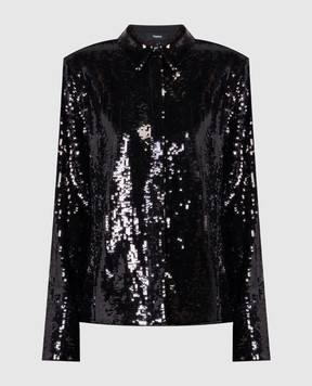 Theory Black blouse with sequins N1005506