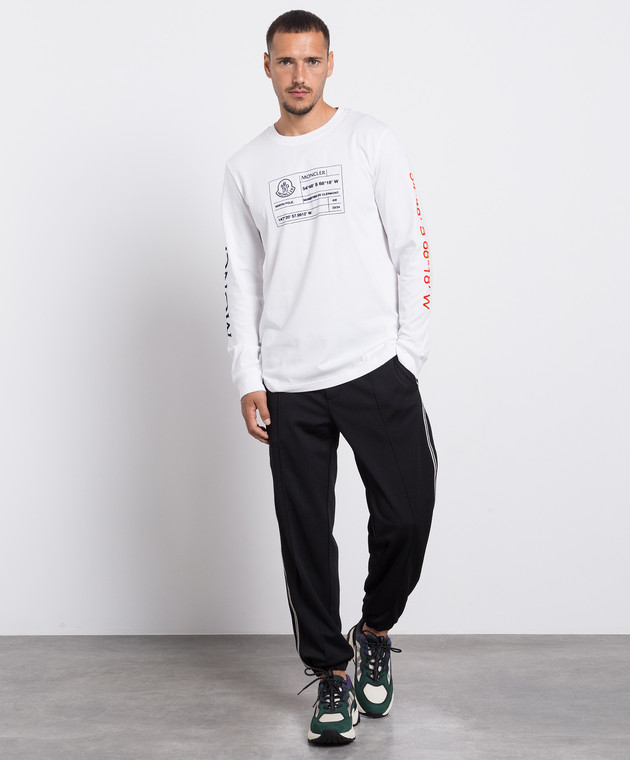 Moncler - White longsleeve with logo 8D0000689A7G - shop