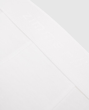 Zimmerli Sea Island Logo Briefs in White 2861445