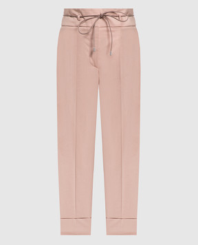 Peserico Brown pants with a high fit P04666A01502
