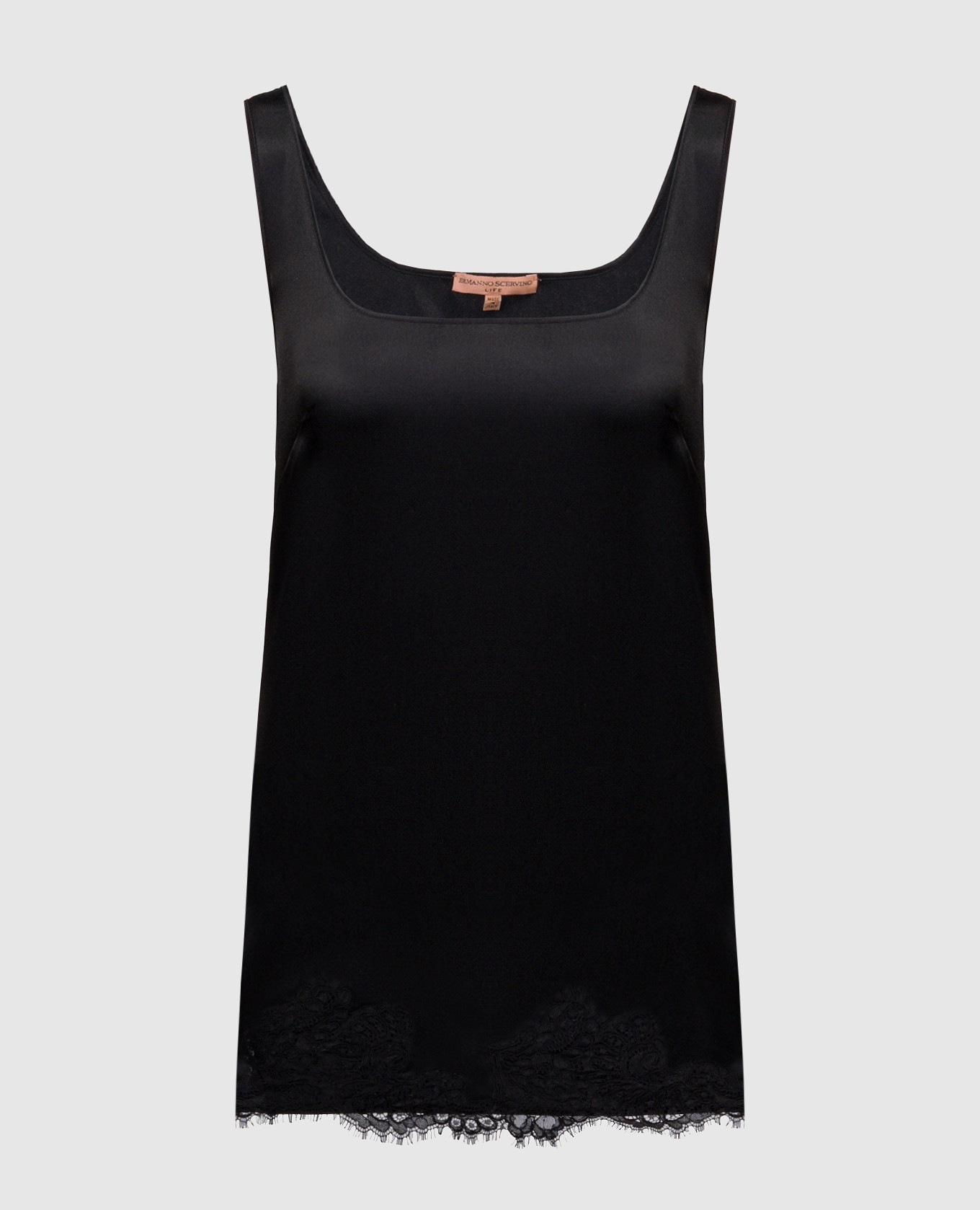 

Black silk pajama top with lace Ermanno Scervino