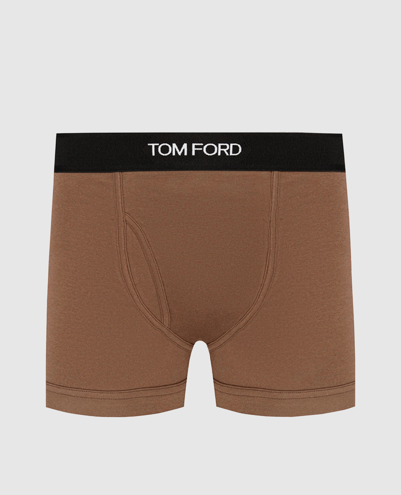 

Brown boxer briefs with a logo pattern Tom Ford