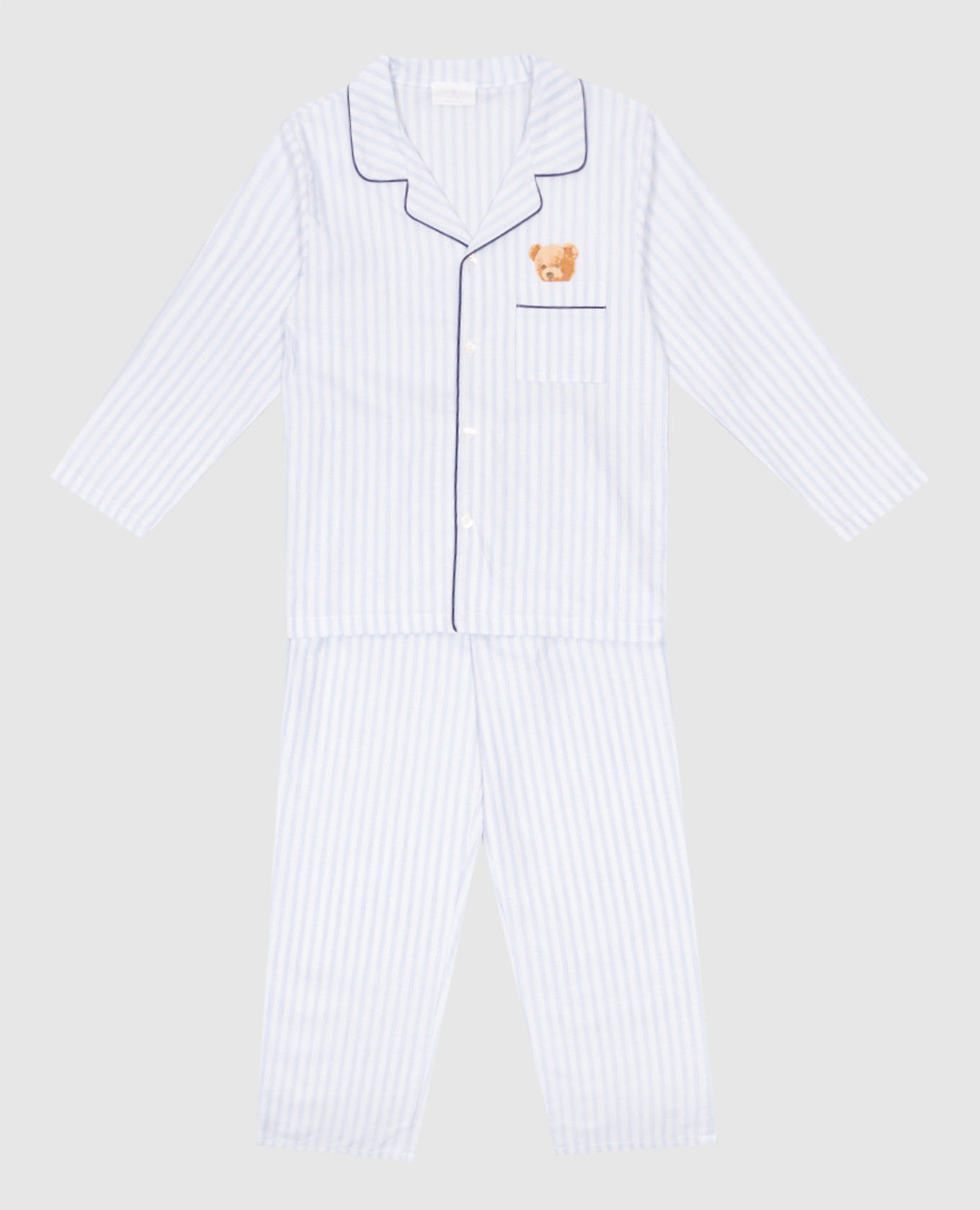 

Children's blue striped pajamas with a bear print Story Loris, Light blue