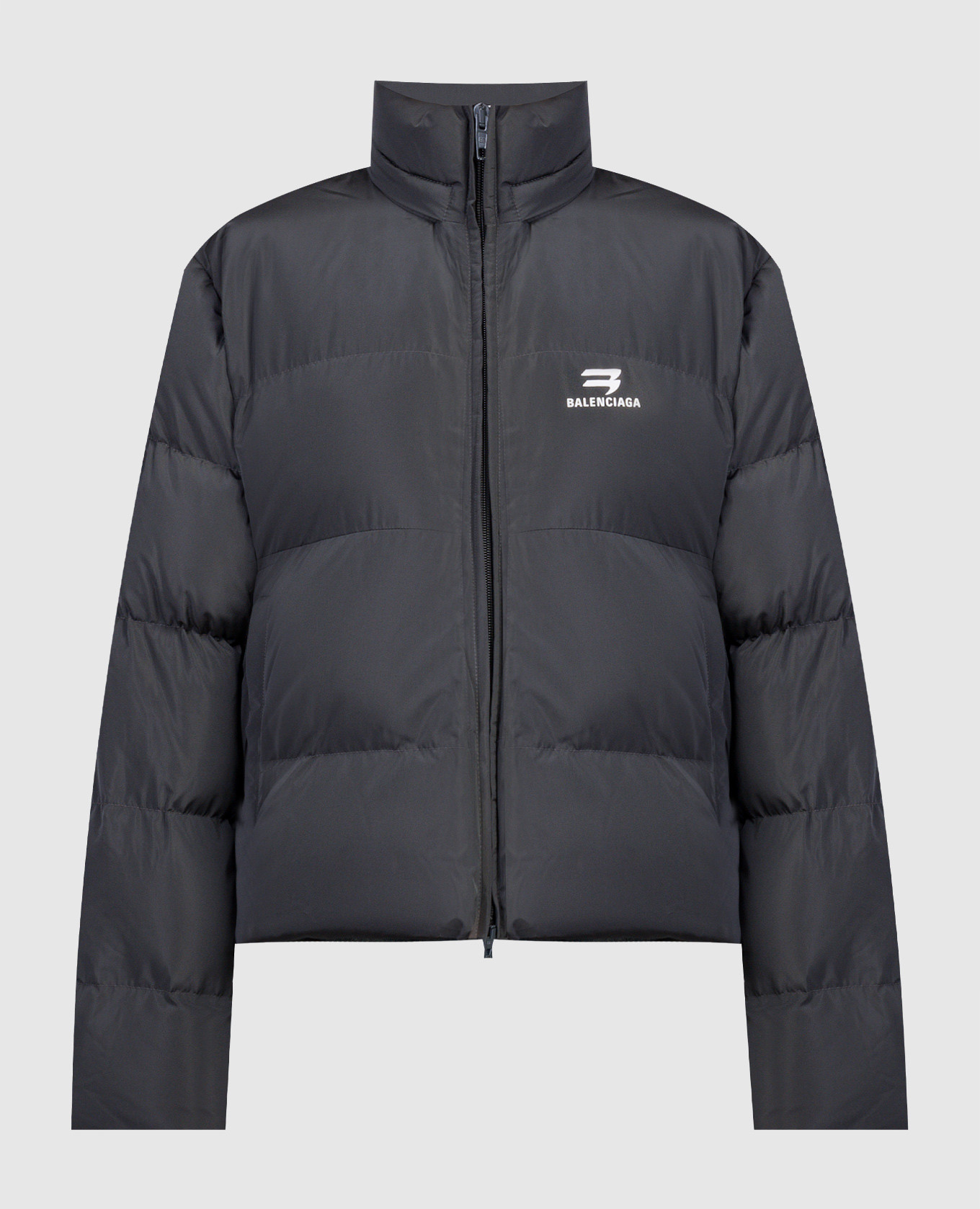 

Gray logo quilted jacket Balenciaga, Grey