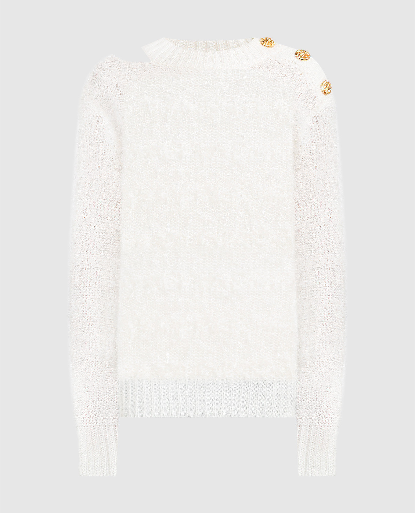 

White wool and mohair jumper Balmain