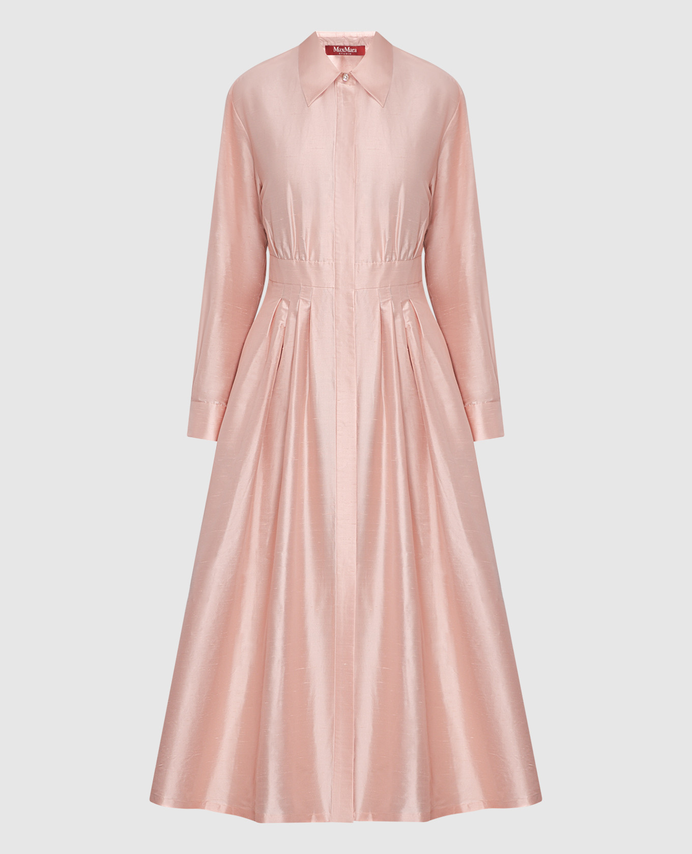 

Suvi Pink Silk Shirt Dress Max Mara