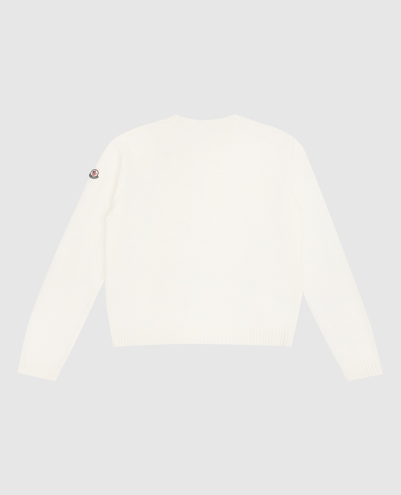 Children's white wool sweater with logo Moncler ENFANT 2