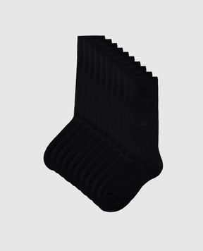 CDLP Set of blue socks with logo pattern MSO006012020