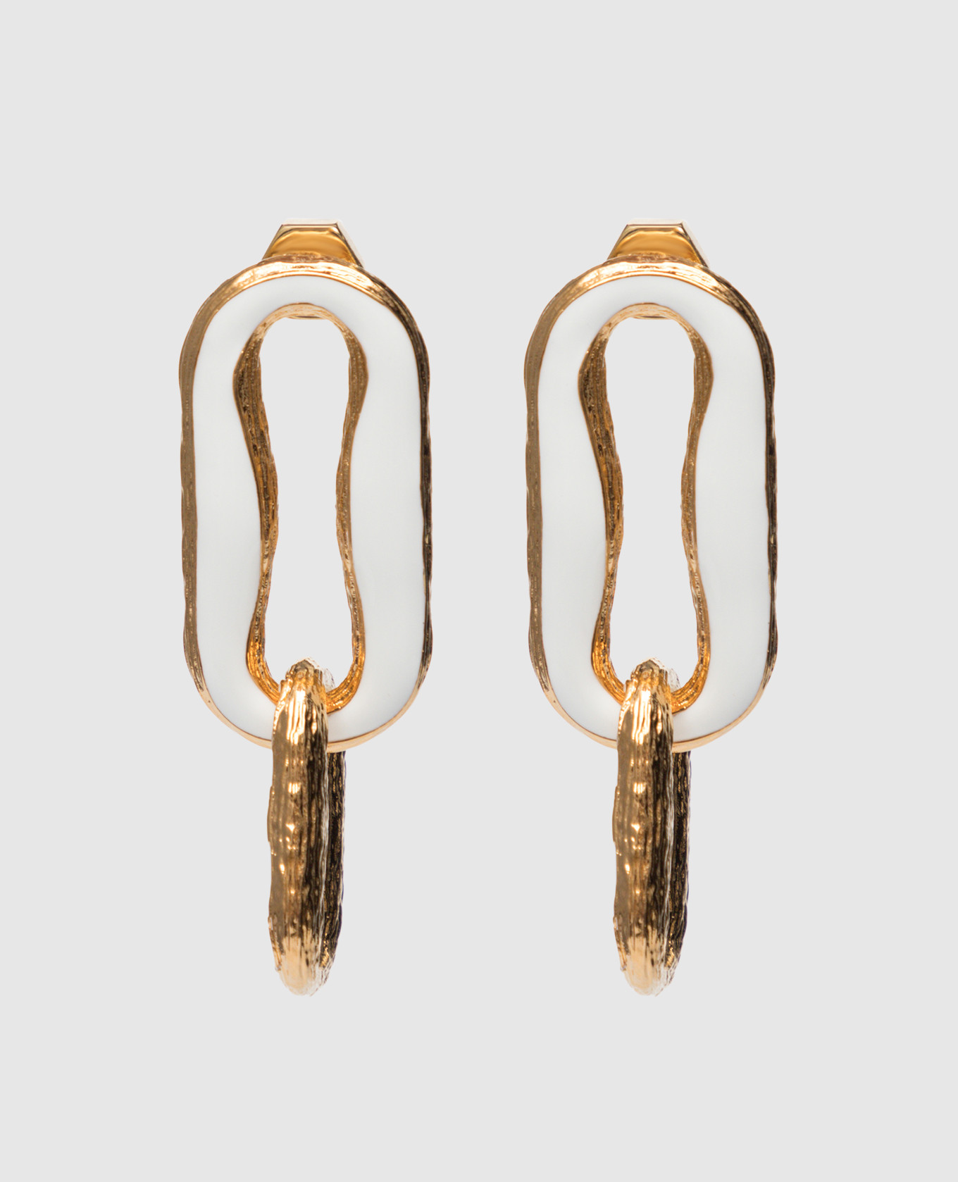 

Enamel chain earrings Off-White, Белый