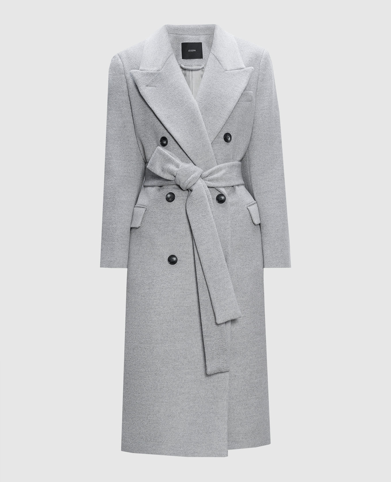 Gray double-breasted clichy wool coat joseph