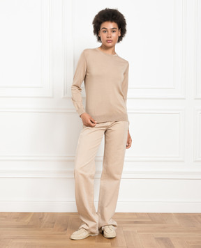 Babe Pay Pls Beige wool, silk and cashmere jumper MD9441318410R