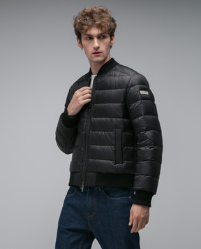 Be Florence Black down jacket with logo BE23M85