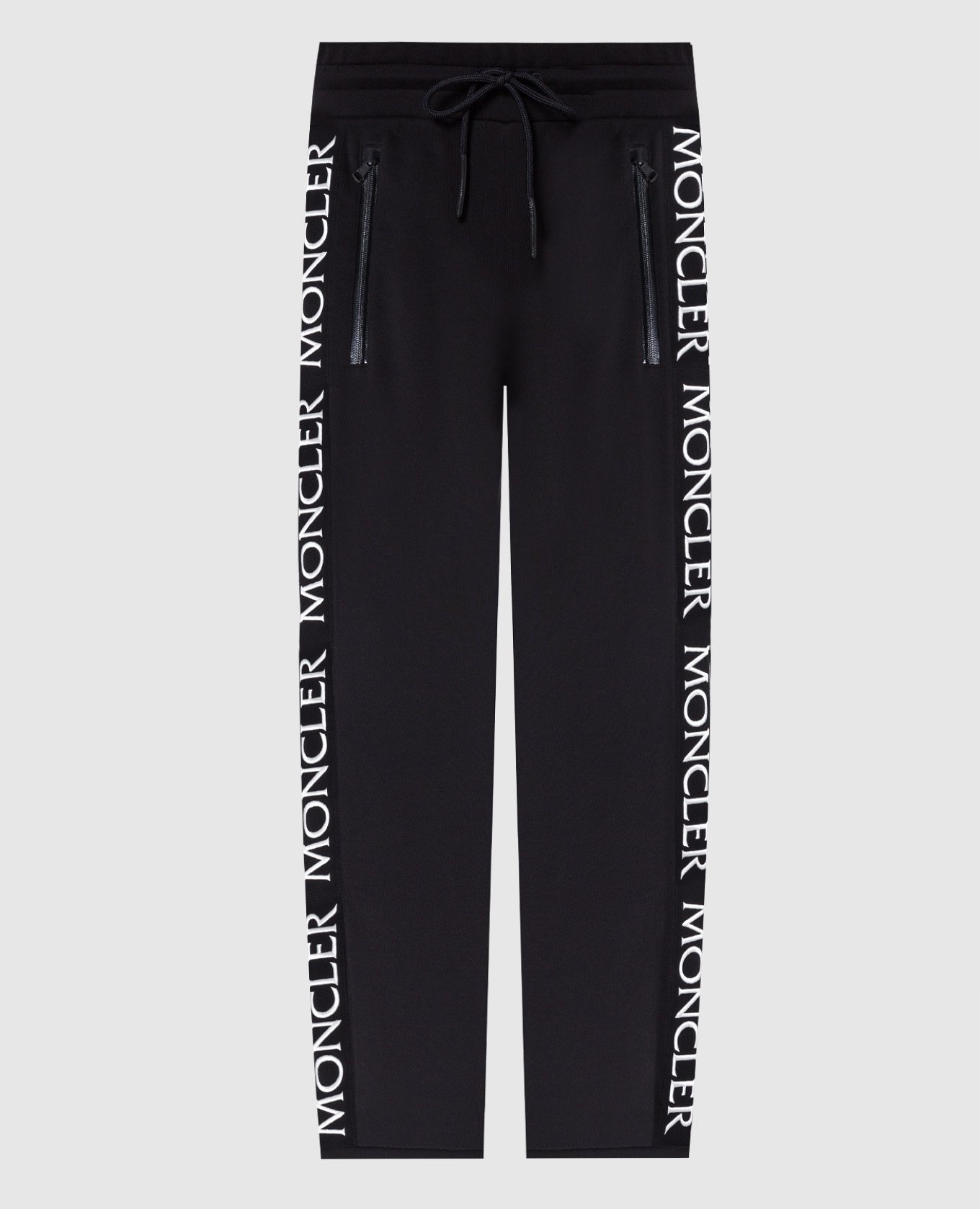 Black sweatpants with logo moncler