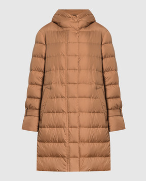 Woolrich Brown down jacket with logo CFWWOU0909FRUT2635