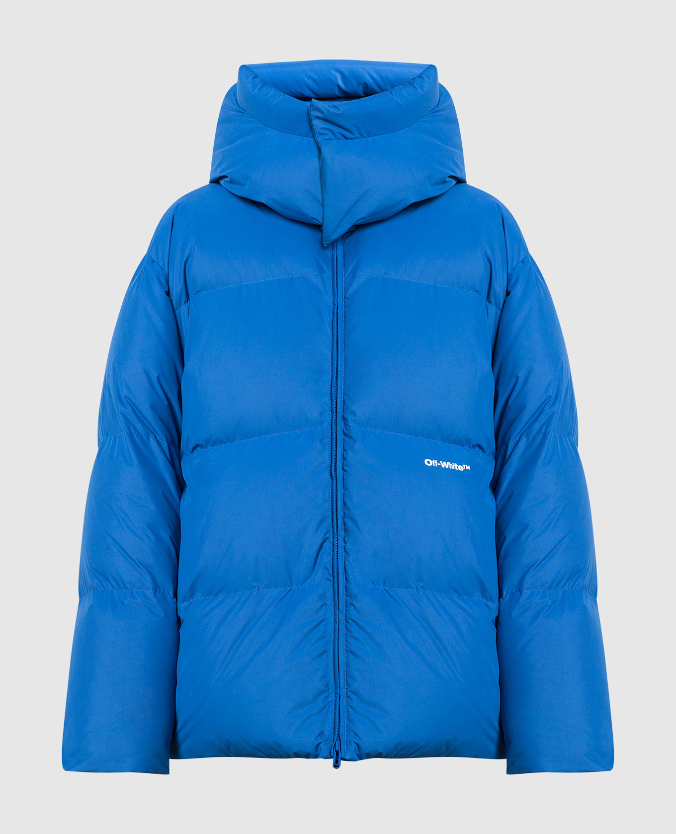 

Blue down jacket with logo Off-White