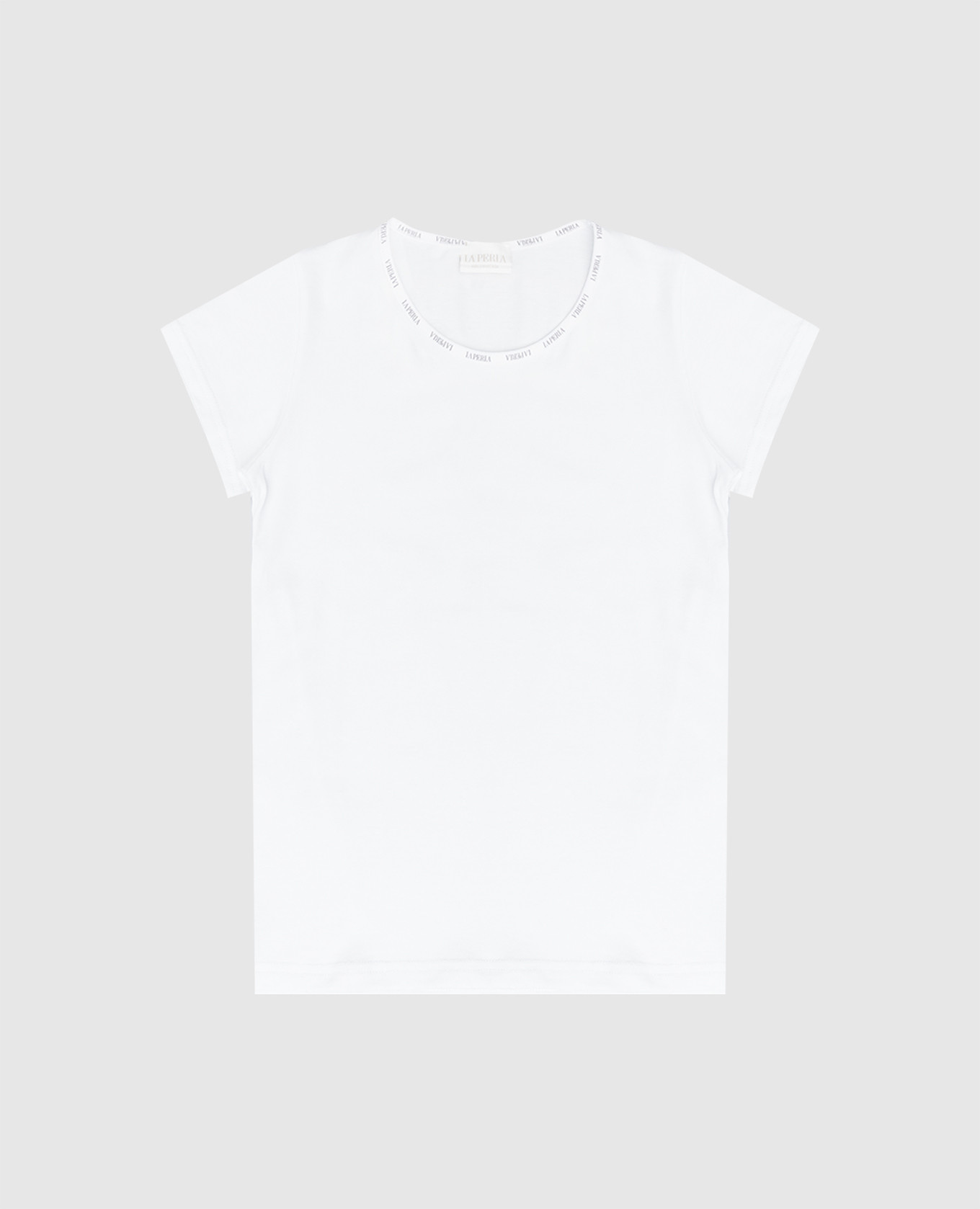 

Children's white t-shirt with logo LA PERLA