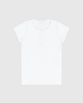 LA PERLA Children's white t-shirt with logo 51325814