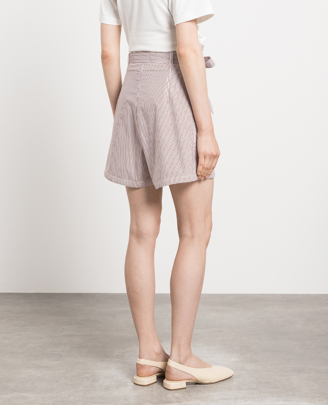 Burgundy striped shorts Philosophy di Lorenzo Serafini 4