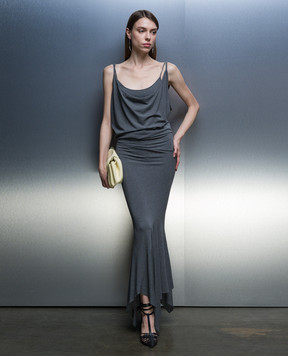 The Attico Gray midi dress 246WCM121V082