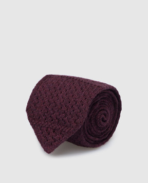 Stefano Ricci Children's burgundy cashmere tie YCRMTSR2600