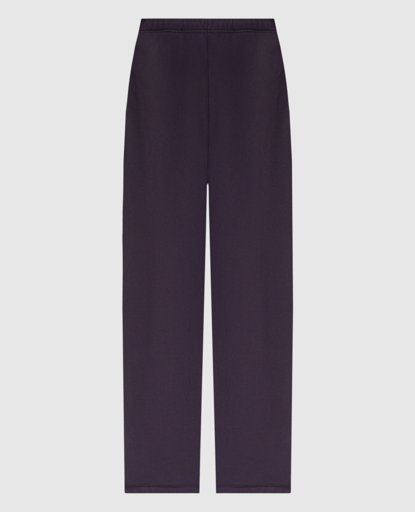 Purple sweatpants with stfu print heron preston