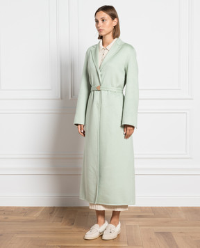 Agnona Green cashmere coat TL0606AD7032