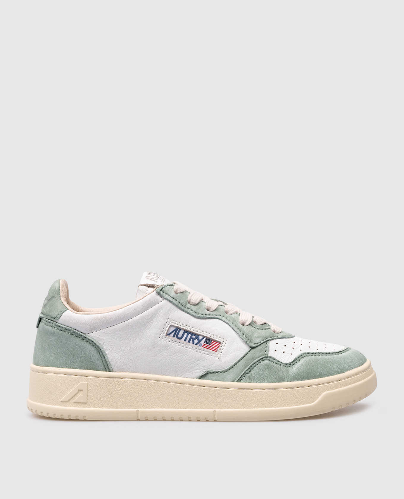 

MEDALIST green leather sneakers AUTRY, Зеленый